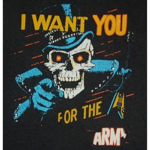 Vintage "I Want You for the Rock and Roll Army" Single Stitch T-Shirt Small READ
